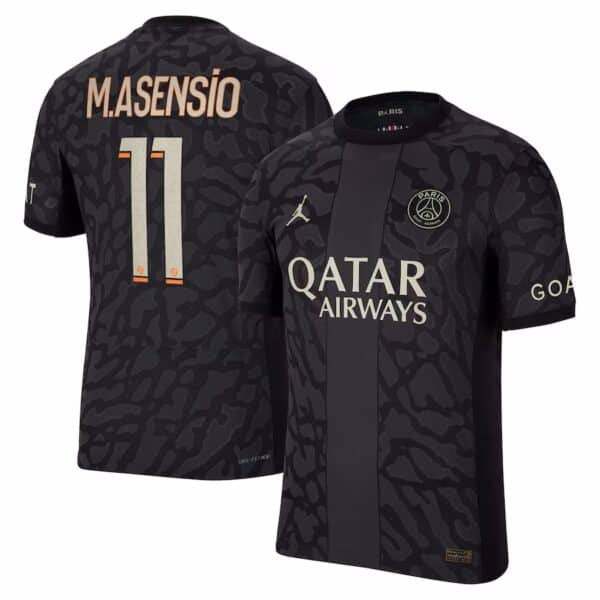 MAILLOT PSG THIRD MARCO ASENSIO VERSION VAPOR MATCH 2023-2024