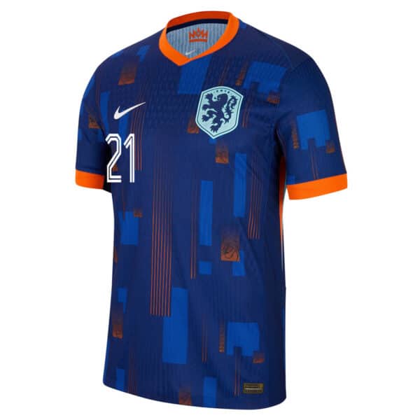 MAILLOT PAYS-BAS EXTERIEUR FRENKIE DE JONG DRI-FIT ADV VAPOR MATCH SAISON 2024-2025