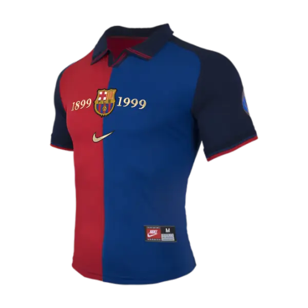 MAILLOT RETRO 100E ANNIVERSAIRE FC BARCELONE DOMICILE SAISON 1999-2000